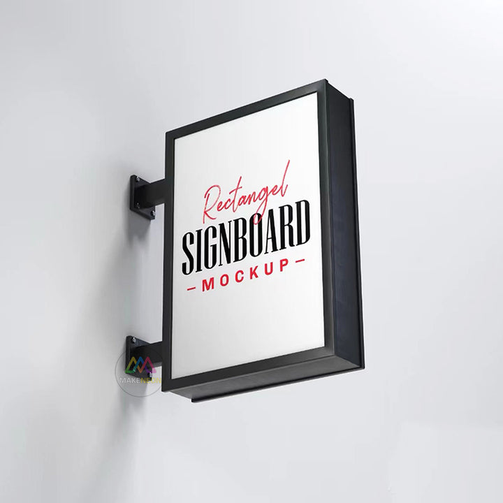 Custom Rectangle Blade Sign Light Box – Illuminated Advertising Sign with Wall Bracket