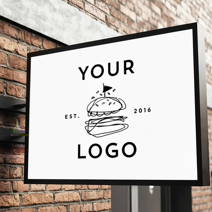 Custom Rectangle Blade Sign Light Box – Illuminated Advertising Sign with Wall Bracket