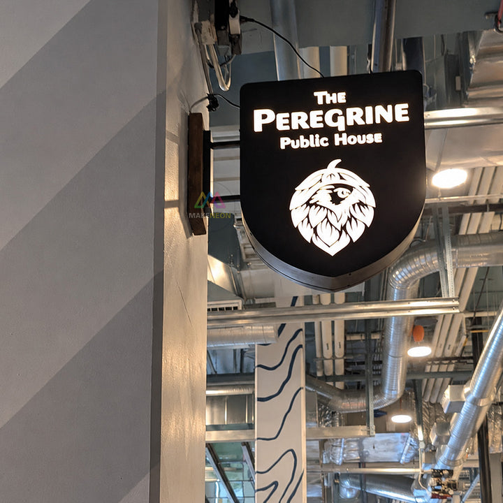 Custom Illuminated Blade Sign - Double-Sided Light Box Sign for Restaurants, Bars & Coffee Shops