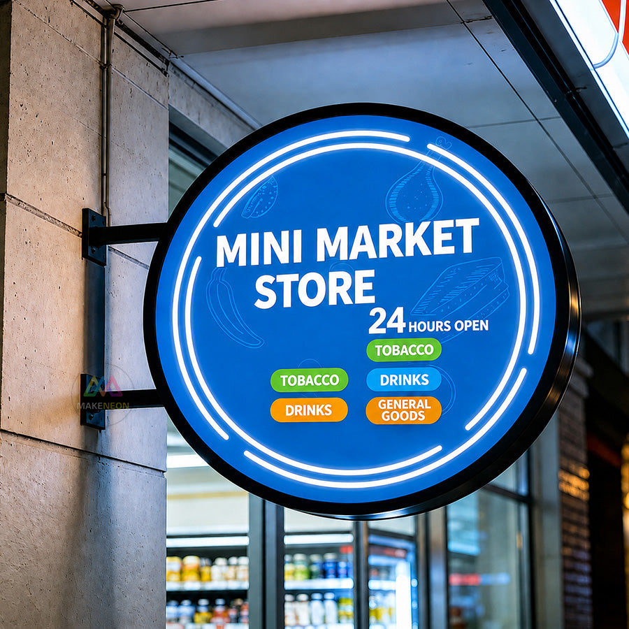 Custom Illuminated Blade Sign - Storefront Light Box Sign for Retail Stores & Boutiques