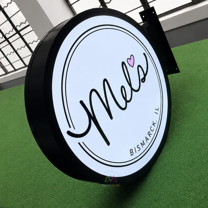 Custom Illuminated Blade Sign - Projecting Light Box Sign for Salons, Barber Shops & Studios