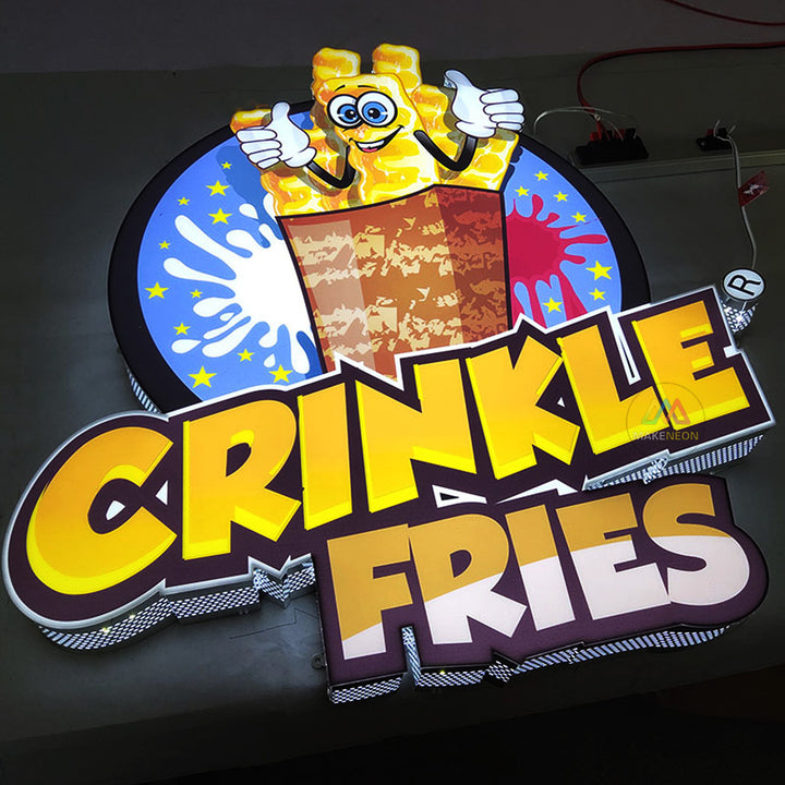 Custom Perforated Channel Letters - Outdoor LED Sign with Side Punching Design