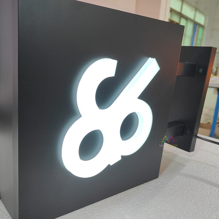 Custom Illuminated Blade Sign - Projecting Light Box Sign for Salons, Barber Shops & Studios
