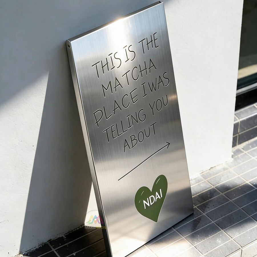 Custom Metal A-Frame Sidewalk Sign for Shops, Cafés & Restaurants