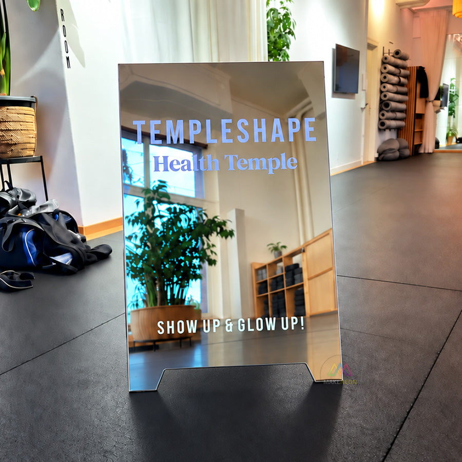 Custom Stainless Steel A-Frame Sign - Personalized Sidewalk Display for Shops & Businesses