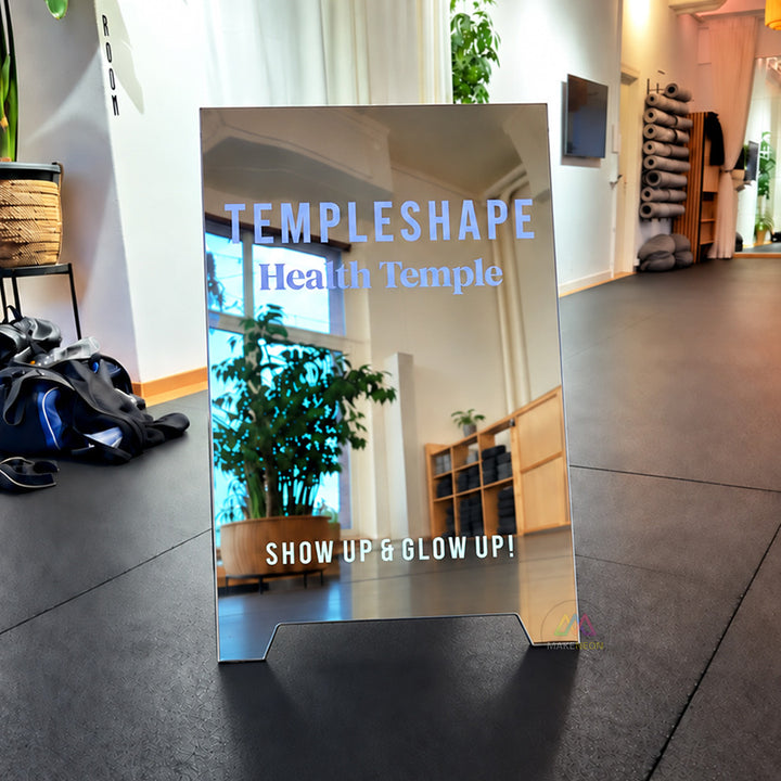 Custom Stainless Steel A-Frame Sign - Personalized Sidewalk Display for Shops & Businesses
