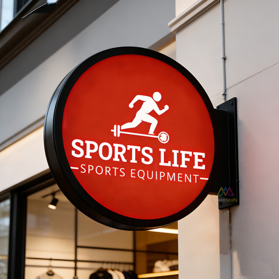 Custom Illuminated Blade Sign - Storefront Light Box Sign for Retail Stores & Boutiques