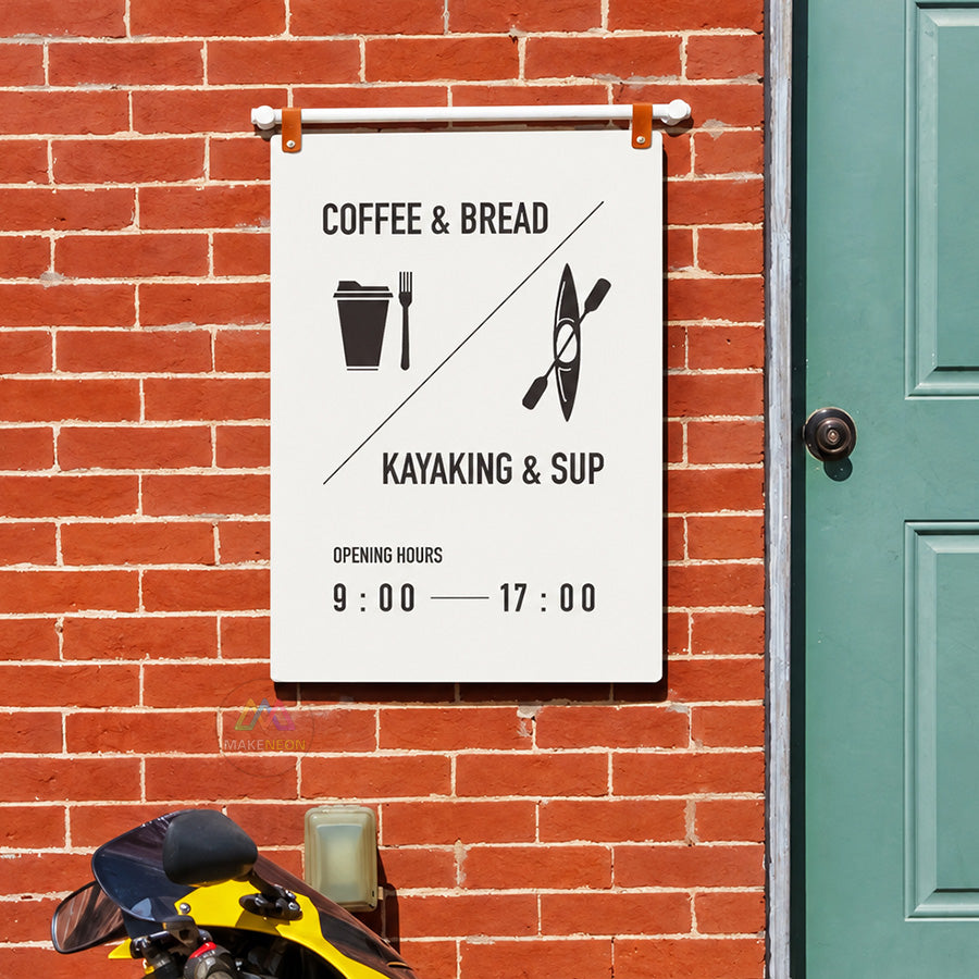 Custom Wall-Mounted Hanging Sign - Menu & Business Information Display for Shops, Restaurants