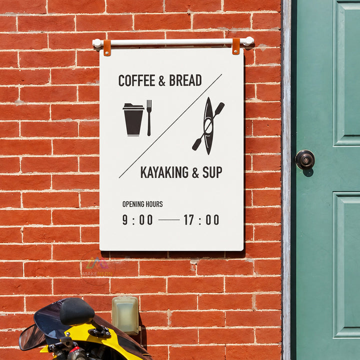 Custom Wall-Mounted Hanging Sign - Menu & Business Information Display for Shops, Restaurants