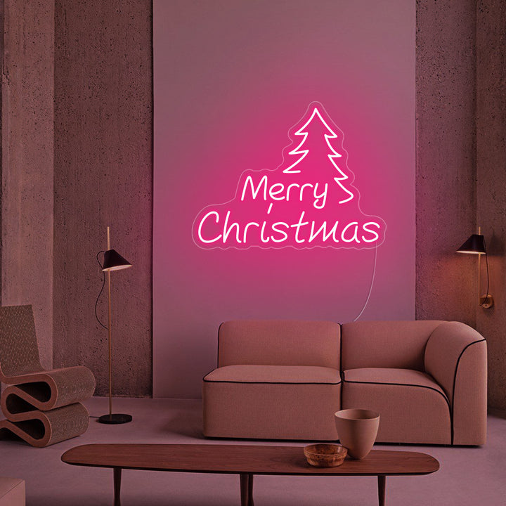 Christmas Tree LED Neon Sign - Merry Christmas Neon Sign