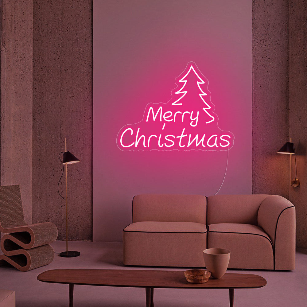 Christmas Tree LED Neon Sign - Merry Christmas Neon Sign