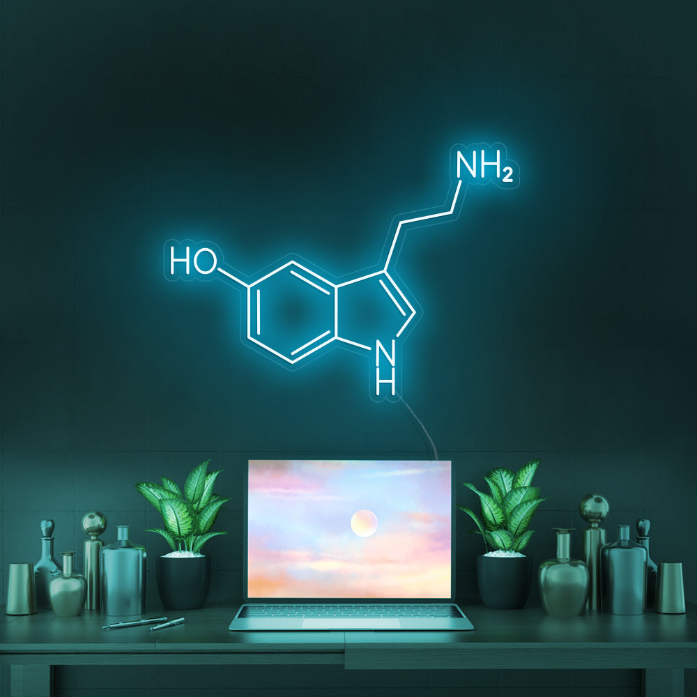 SEROTONIN MOLECULE- LED Neon Signs