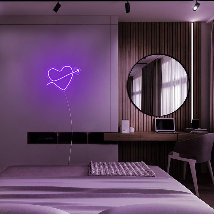 Mini Heart with Arrow - LED Neon Signs