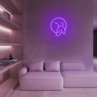 Mini Sleeping Dachshund - LED Neon Signs