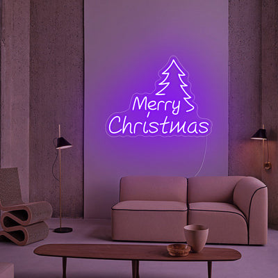 Christmas Tree LED Neon Sign - Merry Christmas Neon Sign