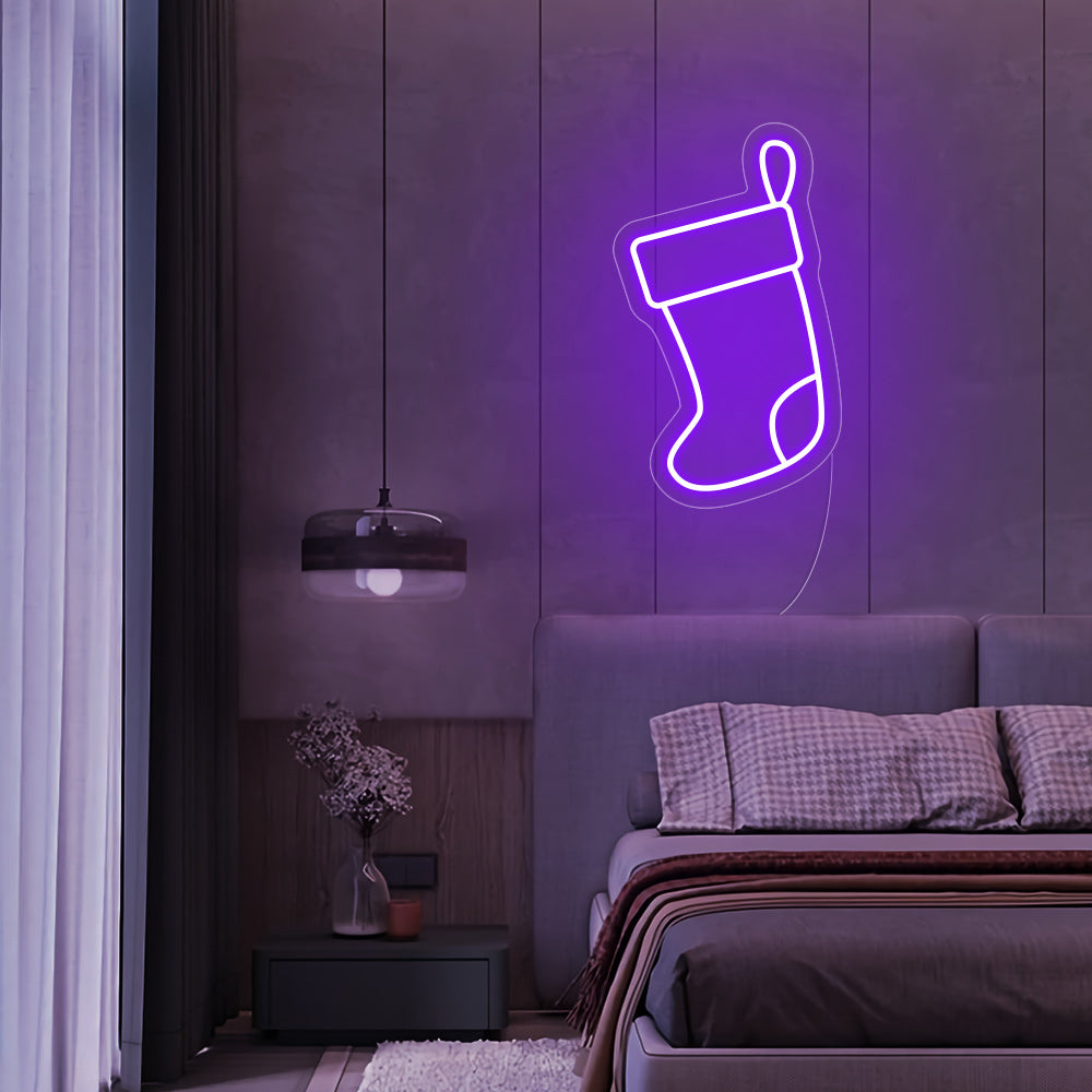 Christmas Stockings LED Neon Sign - Merry Christmas Neon Sign