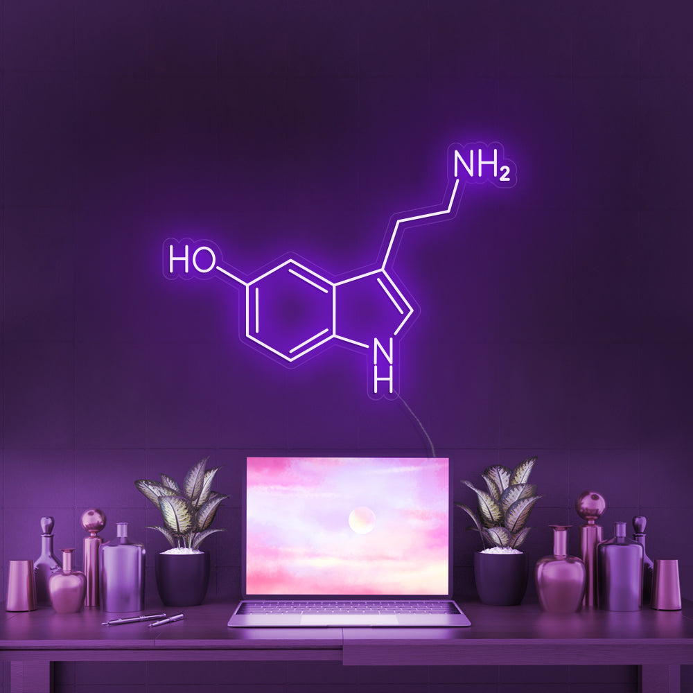 SEROTONIN MOLECULE- LED Neon Signs