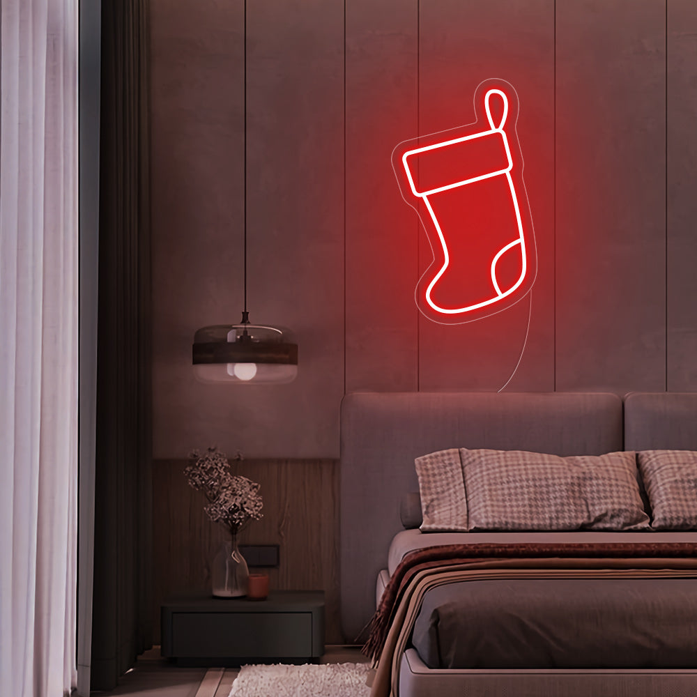 Christmas Stockings LED Neon Sign - Merry Christmas Neon Sign