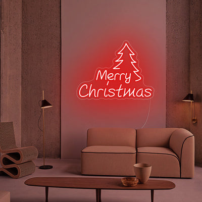 Christmas Tree LED Neon Sign - Merry Christmas Neon Sign