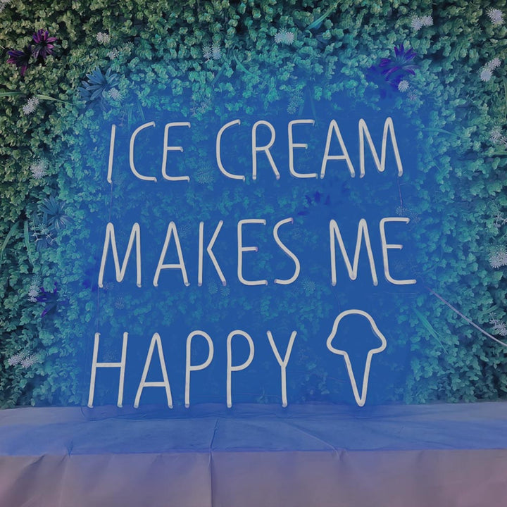 Ice Cream Makes  Me Happy - LED Neon Signs