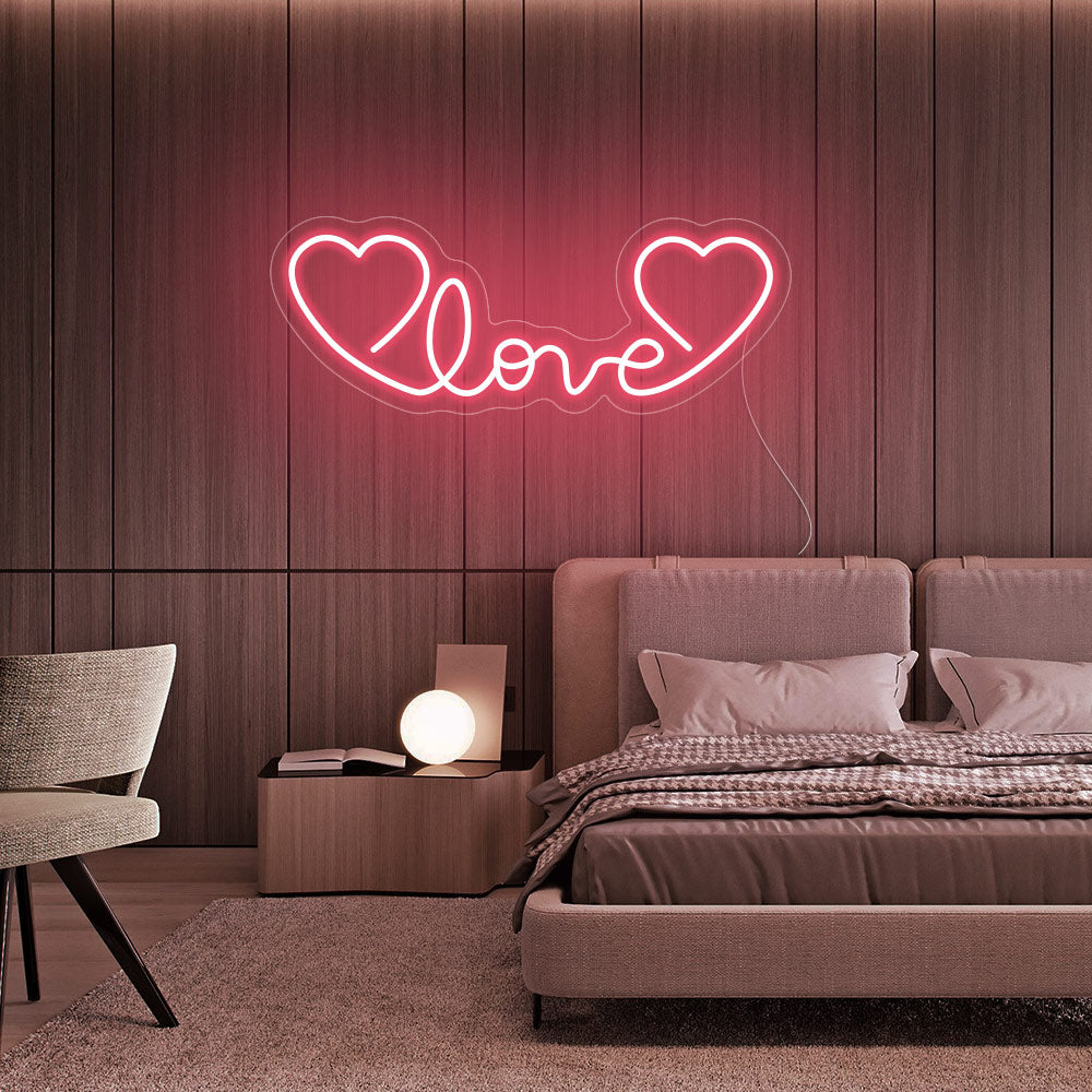Love and Hearts - LED Neon Signs