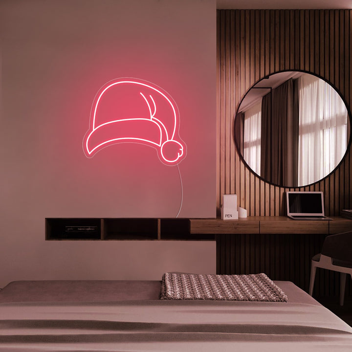 Christmas Hat LED Neon Sign - Merry Christmas Neon Sign