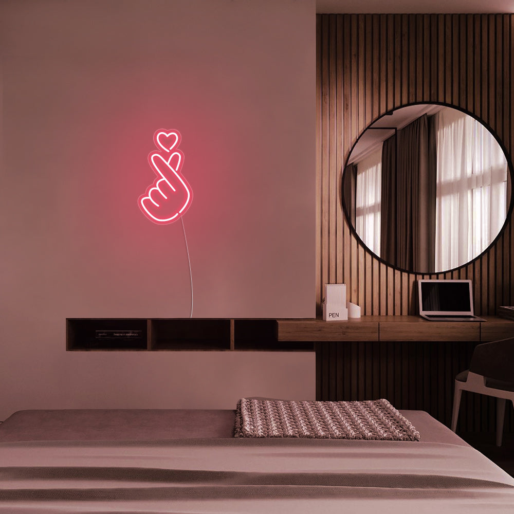 Mini Finger Heart - LED Neon Signs