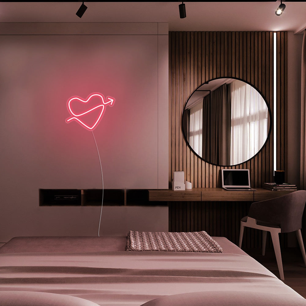 Mini Heart with Arrow - LED Neon Signs