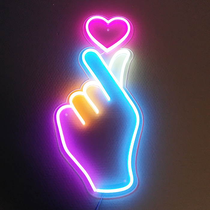 Finger Heart - LED Neon Signs