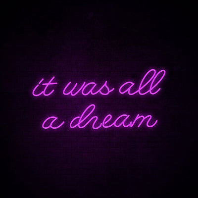 It was all a dream 2 -LED Neon Signs