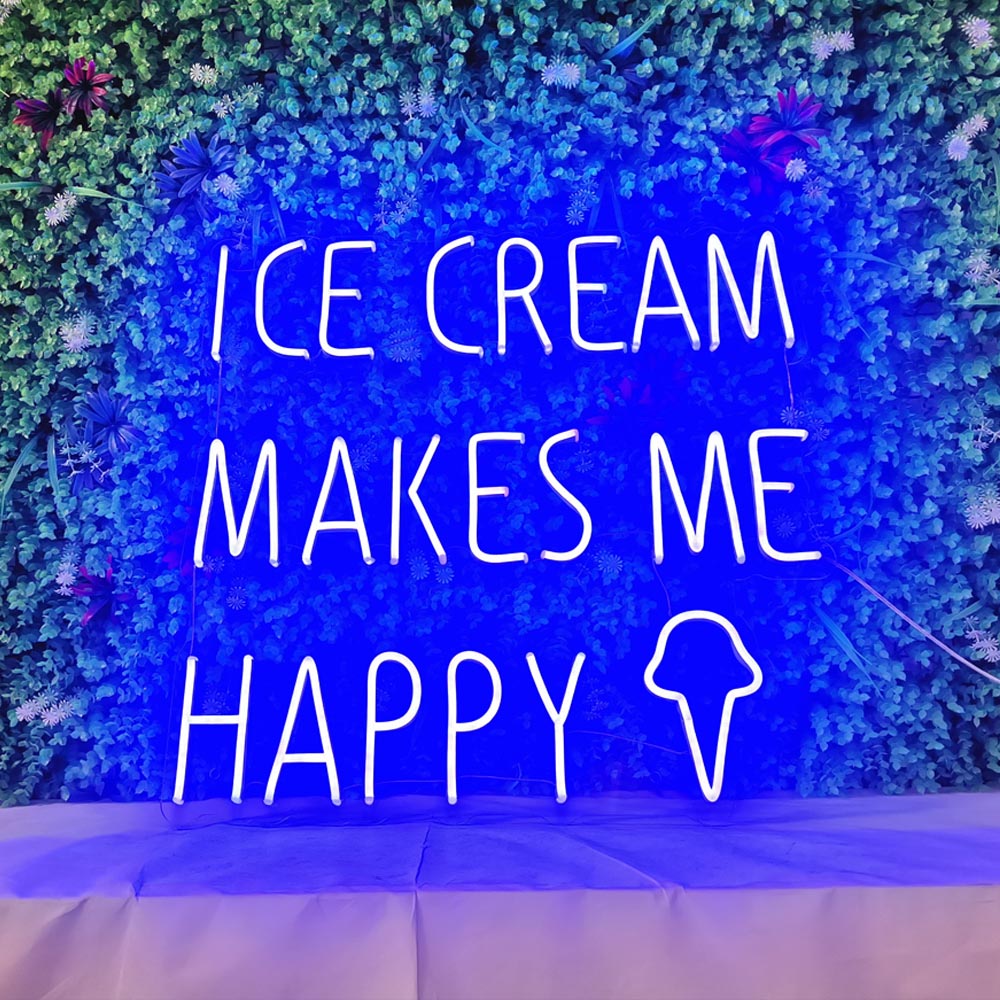 Ice Cream Makes  Me Happy - LED Neon Signs
