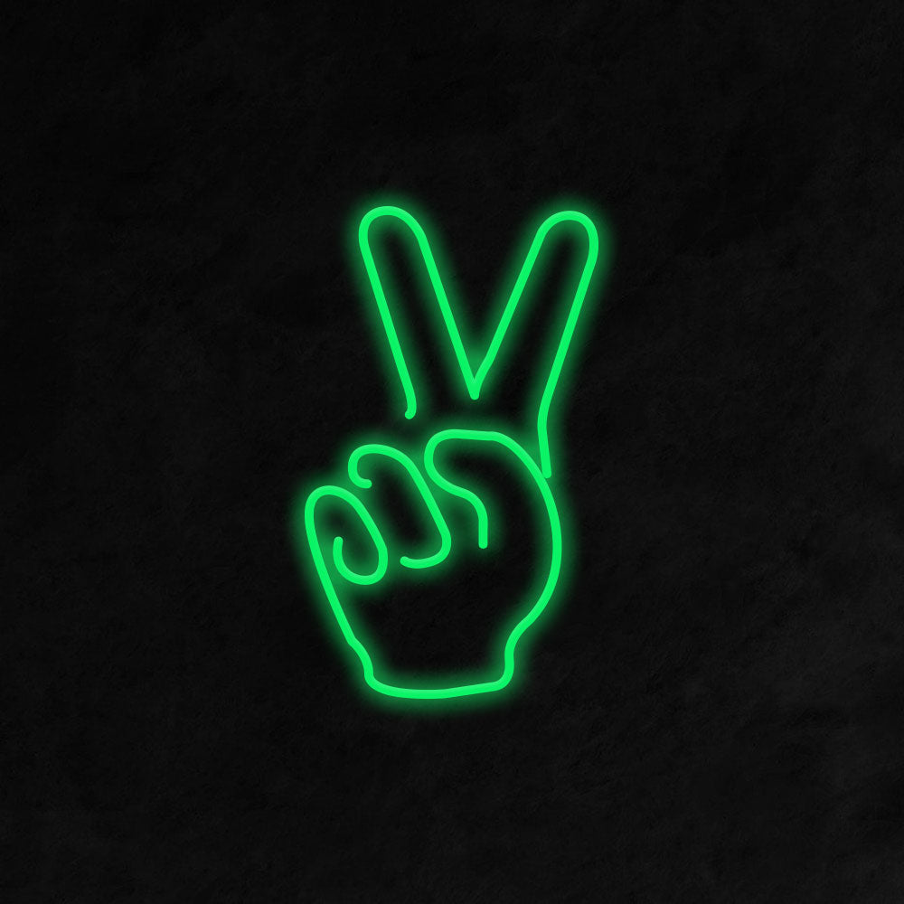 Peace Fingers - LED Neon Signs