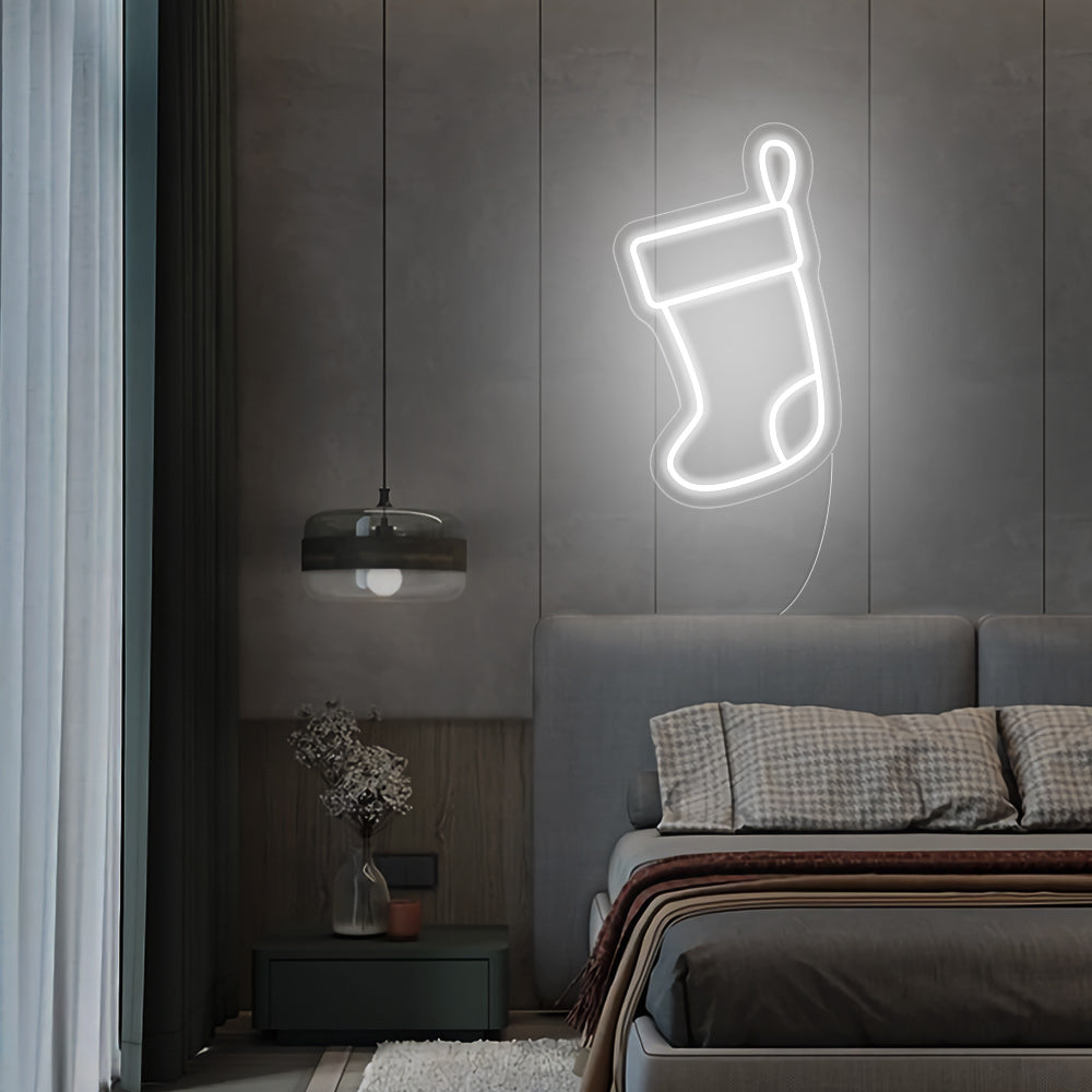 Christmas Stockings LED Neon Sign - Merry Christmas Neon Sign