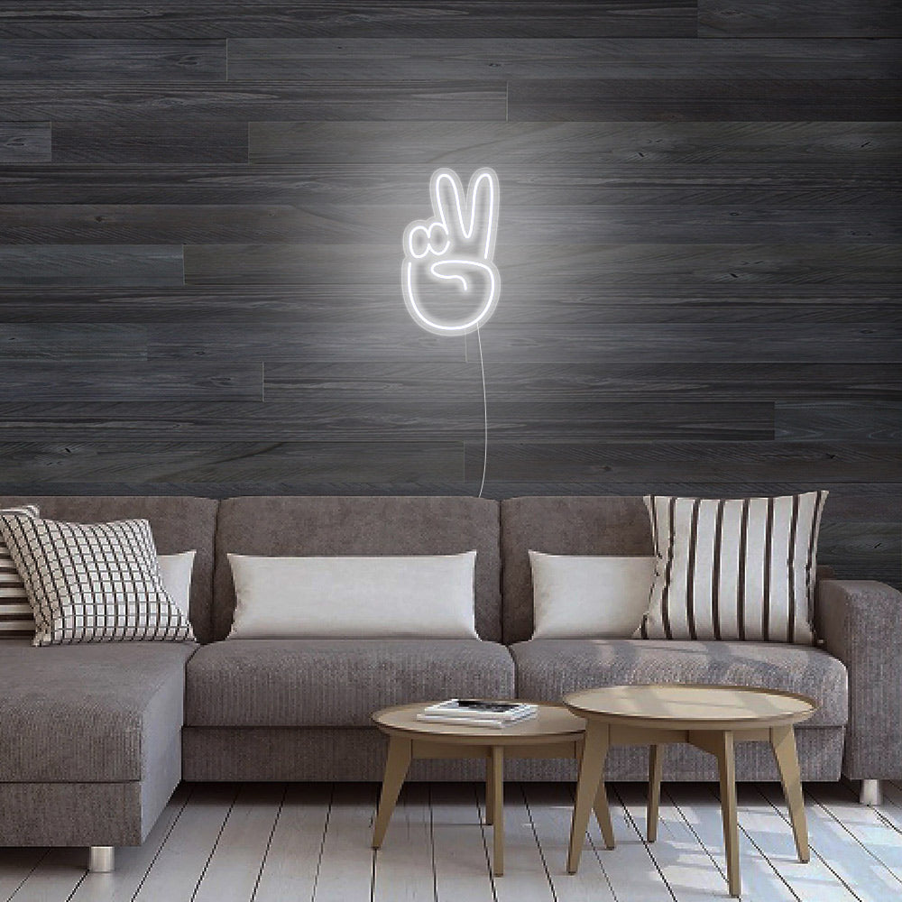 Mini Peace Finger - LED Neon Signs