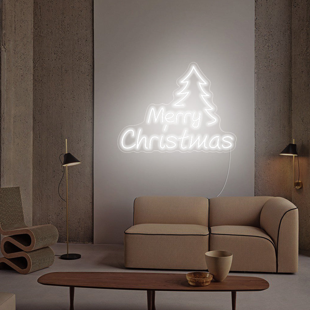 Christmas Tree LED Neon Sign - Merry Christmas Neon Sign
