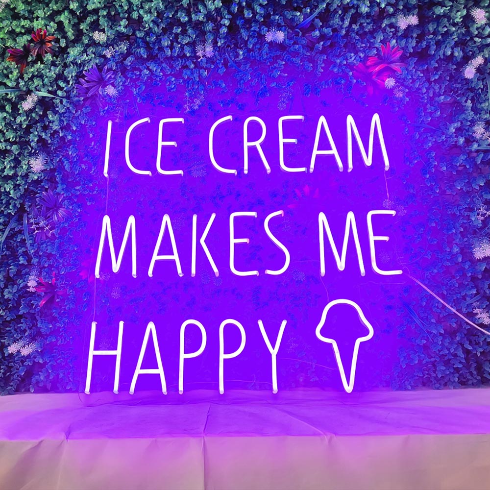 Ice Cream Makes  Me Happy - LED Neon Signs