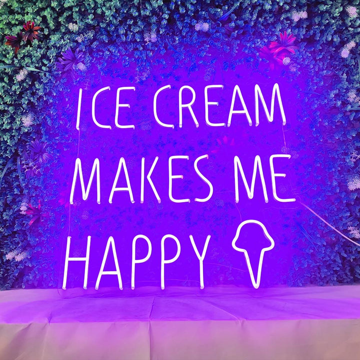Ice Cream Makes  Me Happy - LED Neon Signs