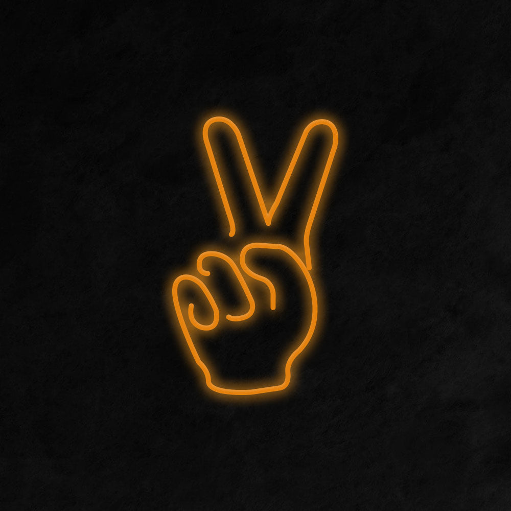Peace Fingers - LED Neon Signs