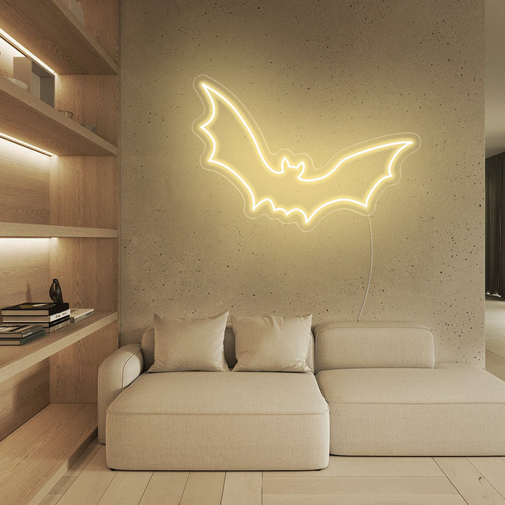 Bat Flying LED Neon Sign - Happy Halloween Neon Sign