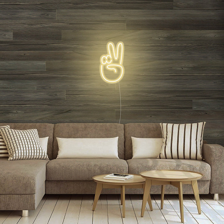 Mini Peace Finger - LED Neon Signs