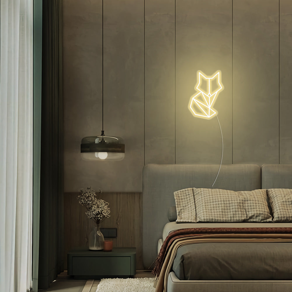 Mini Geometric Fox - LED Neon Signs