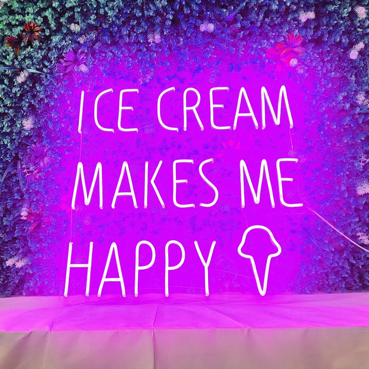 Ice Cream Makes  Me Happy - LED Neon Signs