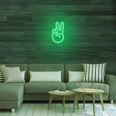 Mini Peace Finger - LED Neon Signs