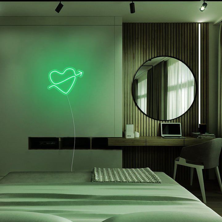 Mini Heart with Arrow - LED Neon Signs