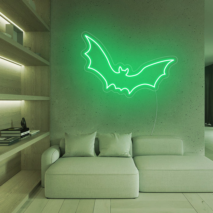 Bat Flying LED Neon Sign - Happy Halloween Neon Sign