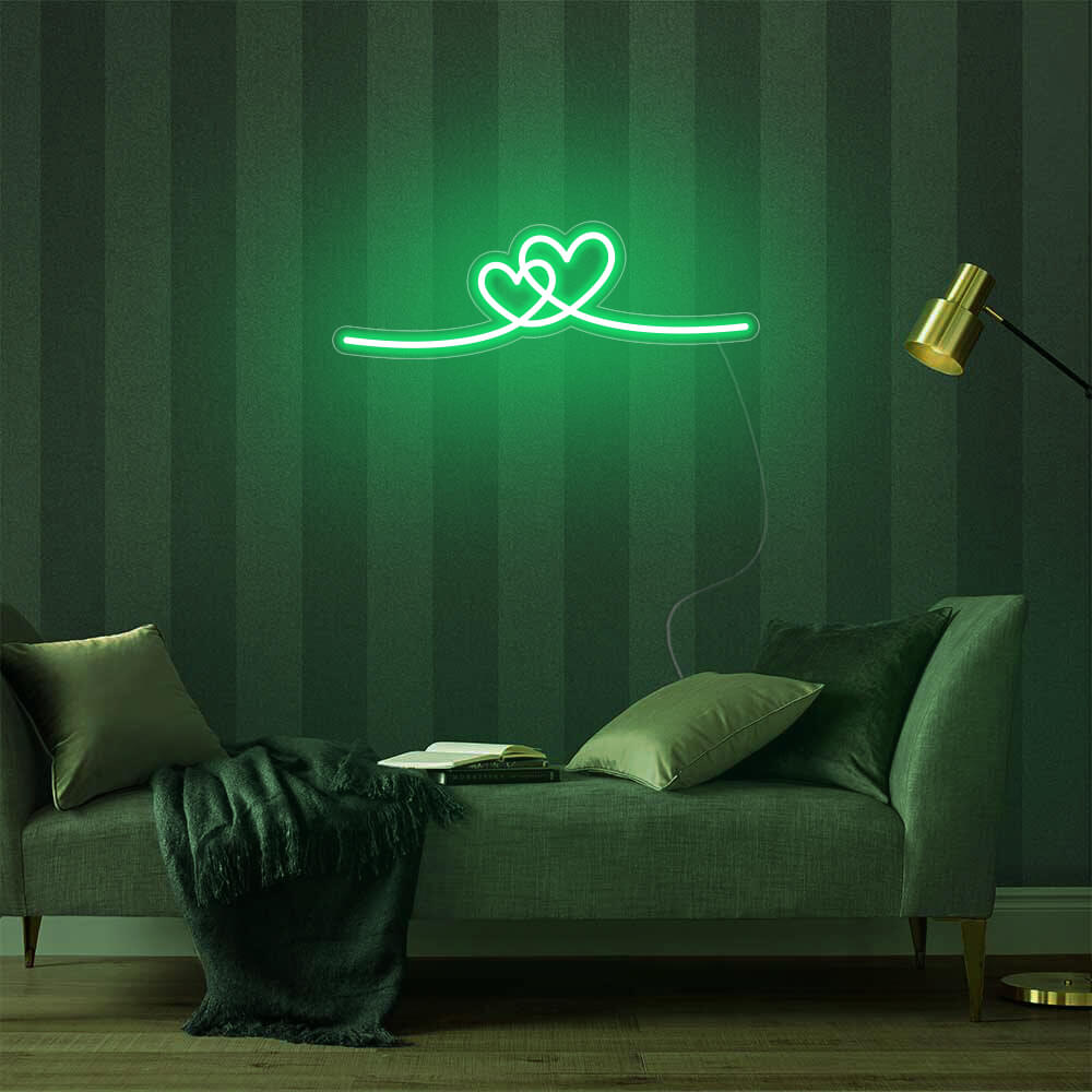 Mini Double Heart - LED Neon Signs