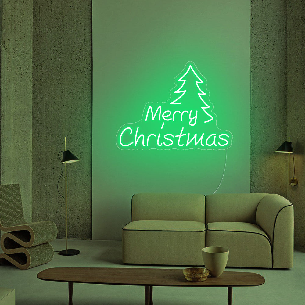 Christmas Tree LED Neon Sign - Merry Christmas Neon Sign