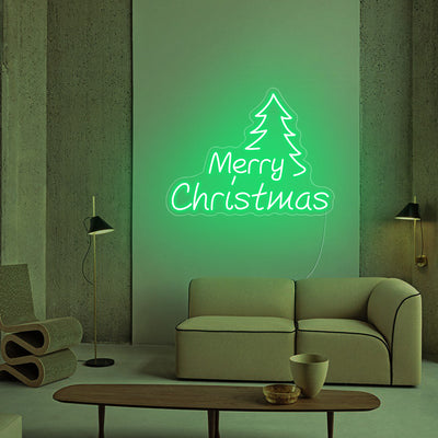Christmas Tree LED Neon Sign - Merry Christmas Neon Sign
