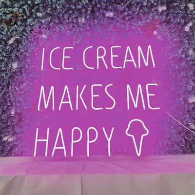 Ice Cream Makes  Me Happy - LED Neon Signs