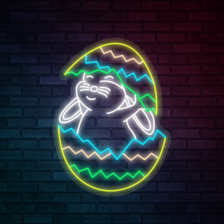 Easter Bunny Broken Egg-LED Neon Signs